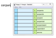 Capture d'écran Skippy prédicteur Sprint barre de prédiction de mots.