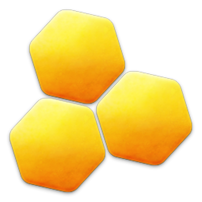 Icône Wizbee, 3 hexagones.