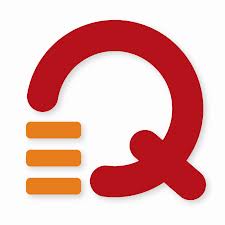 Icône iWOrdq, Q majuscule rouge sur fond blanc.