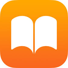 Icône application Livres, livre blanc sur fond orange.