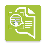 Icône Claro Scanpen, document avec une bulle parlante.