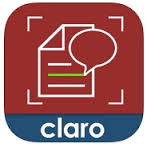 Icône Claro, feuille avec une bulle parlante.