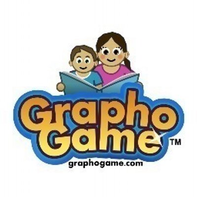 Icône GraphoGame, 2 enfants derrière un livre ouvert.