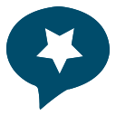 Icône Claroread, bulle avec une étoile à l'intérieur.